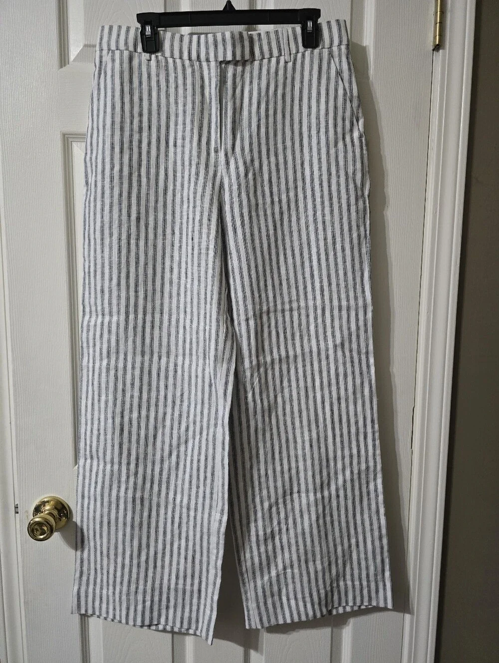 Reformation | Carter Linen Mid Rise Wide Leg Striped Trouser Pants, Sz 8, EUC! - Picture 2 of 15